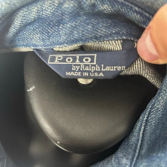 Men’s Ralph Lauren Blue Denim Bomber Jacket - Picture 6 of 6